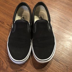 Black Canvas Vans size 7.5M/9.0W
